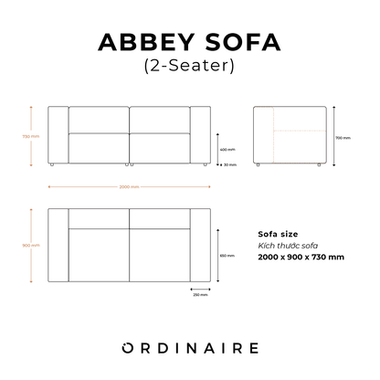 ABBEY SOFA (Medium - Large)