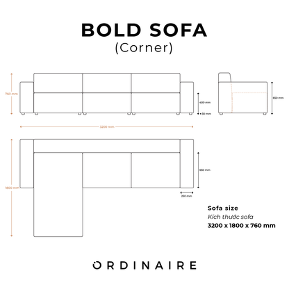 LEATHER BOLD SOFA (corner)
