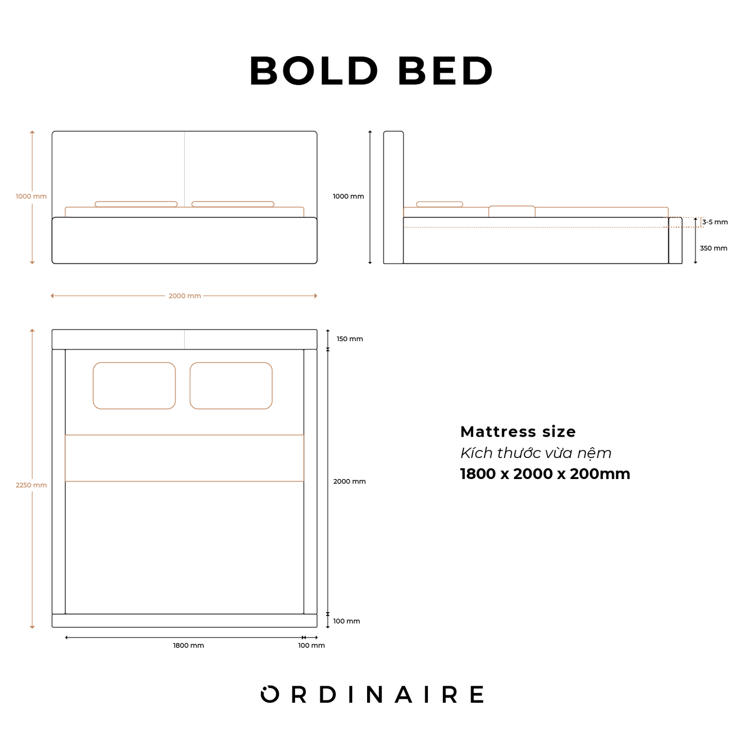 BOLD BED (Leather)