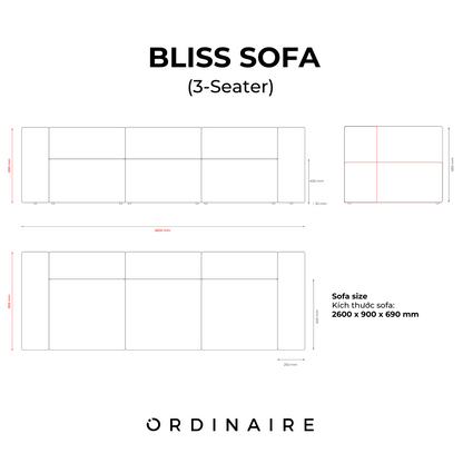 BLISS SOFA (3-Seater)