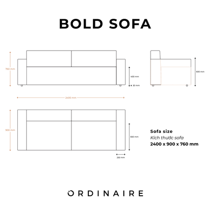 LEATHER BOLD SOFA (2-seater)